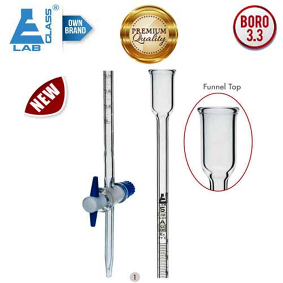 Burette (Micro) Class ‘A’ 10ml 3.3High quality borosilicate PTFE Key Stopcock