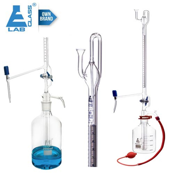 Burette Automatic – Glass, Class B, 50ML (2000ML reservoir) Automatic zero facility